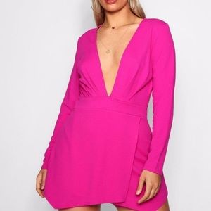 Deep Plunge Skort Playsuit